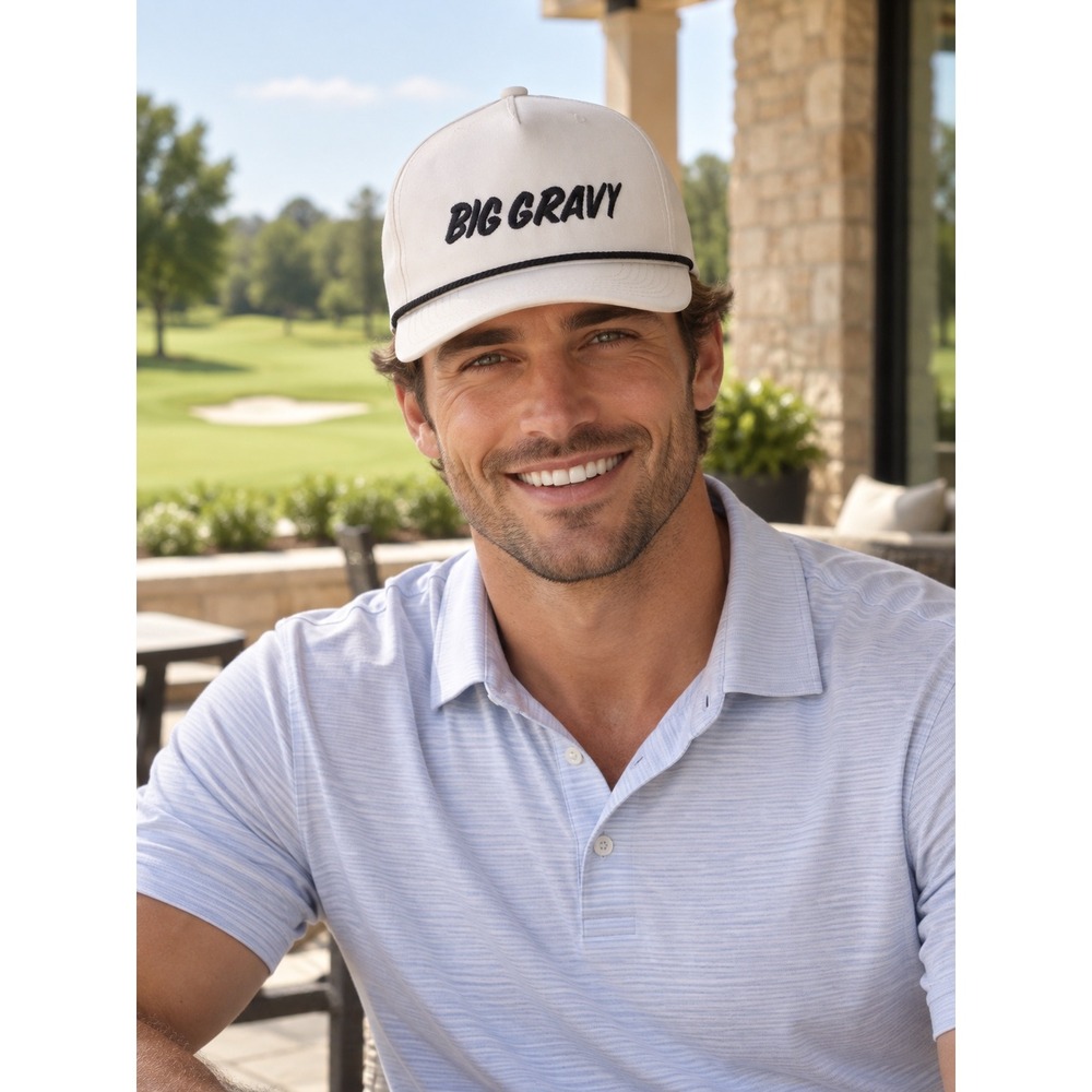Imperial Sports Big Gravy White Snapback Rope Trucker Hat Cap
